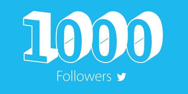 1000 Followers on Twitter