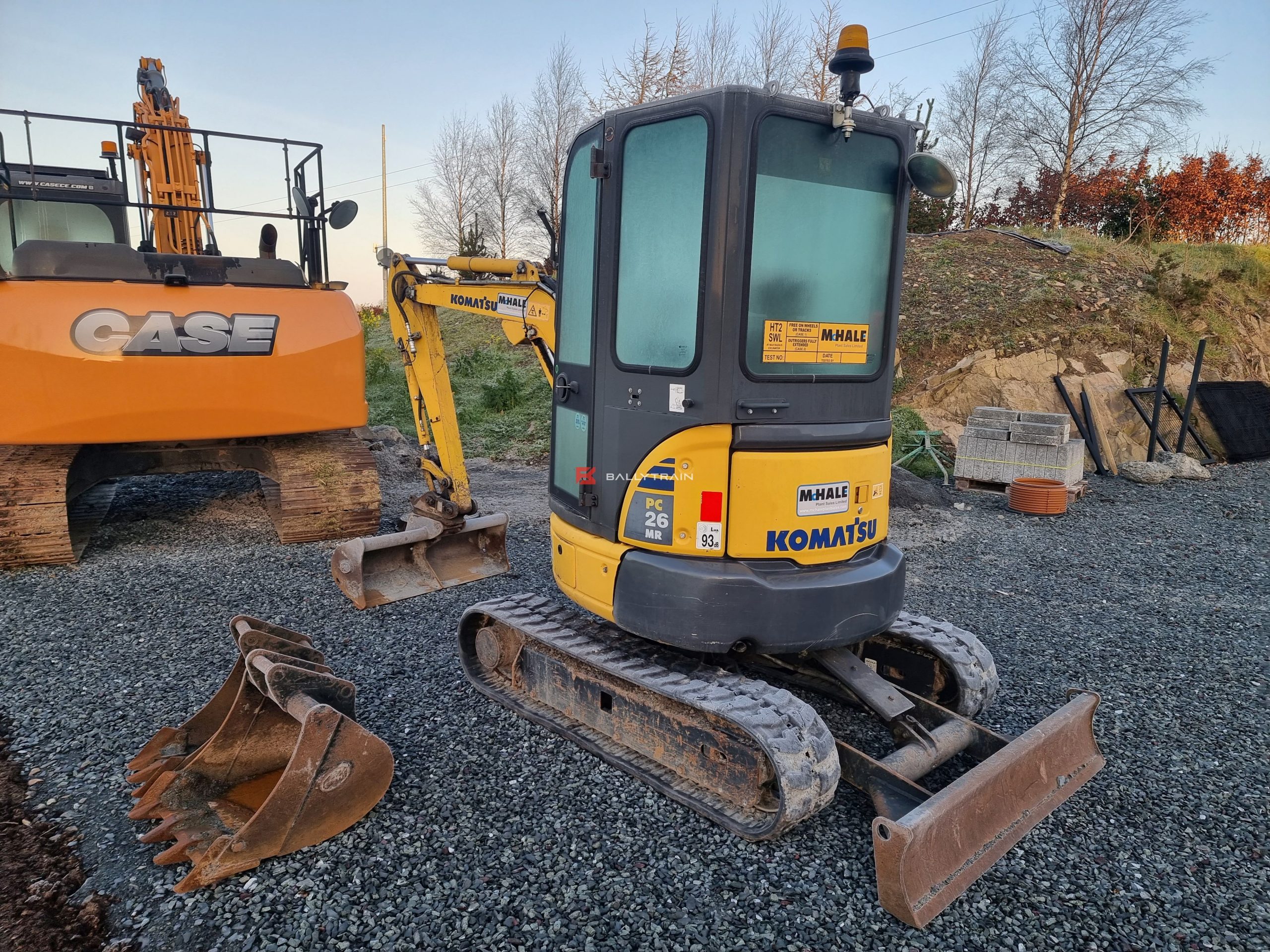 Komatsu PC26MR-3 Mini Excavator for sale, used mini excavator, Komats